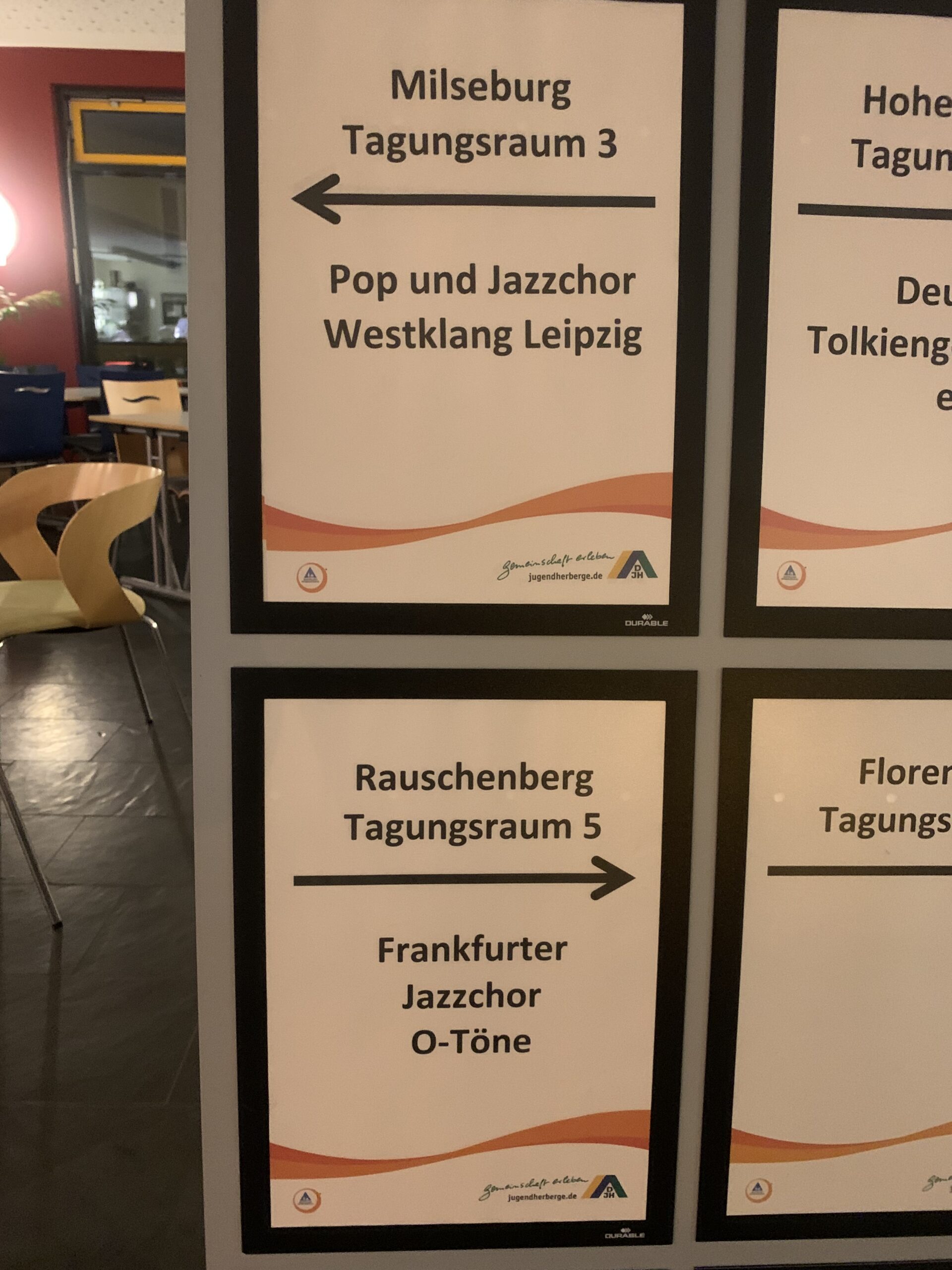 2022-11 WESTKLANG Chorlager in Fulda: Ein Probenraum für Westklang